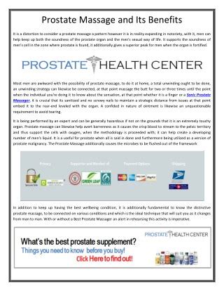 Ppt Prostate Massage And Its Benefits Powerpoint Presentation Free Download Id