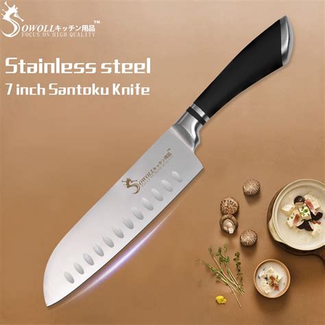 Sowoll Brand Cooking Tools High Quality Stainless Steel Knife 7 Inch