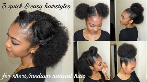 Make your hair look thick and full with this curly layered hairstyle. 5 QUICK & EASY hairstyles for SHORT/MEDIUM NATURAL HAIR ...