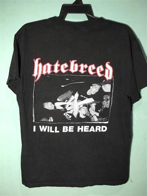 vintage vintage 90s hatebreed band metalcore tour t shirt grailed