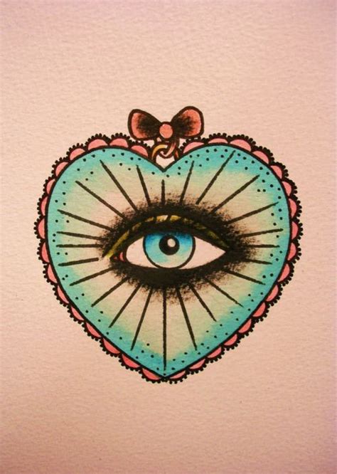 Cool Eye Tattoo Idea Triangle Tattoos Heart Tattoo School Tattoo