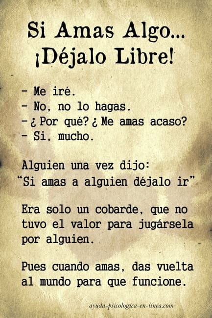 ¡si Amas Algo Déjalo Ir La Libertad En La Relación Amorosa