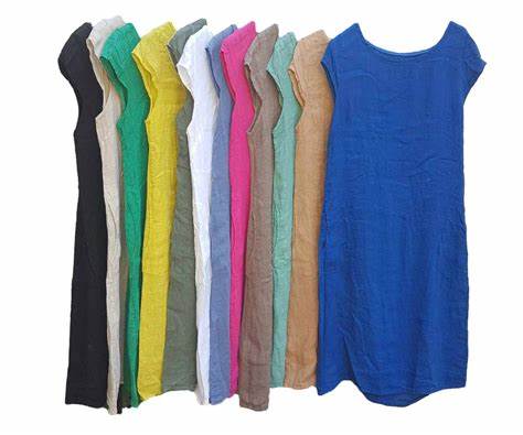 Къса рокля от памук и лен Марина - Doroteia Картинка - Къса рокля от памук и лен Марина - Doroteia