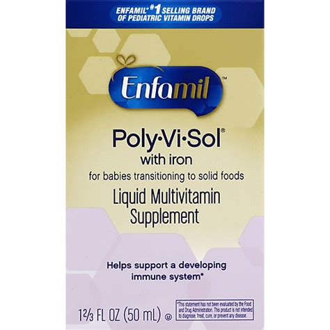 Enfamil Poly Vi Sol Liquid Multivitamin Supplement With Iron 167 Fl