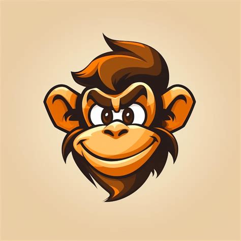 Premium Ai Image Monkey Cartoon Logo