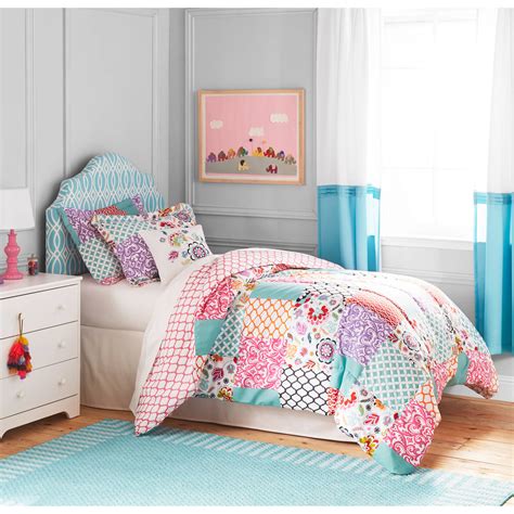 64 w x 86 l comforter. Better Homes and Gardens Kids BOHO Patchwork Bedding ...