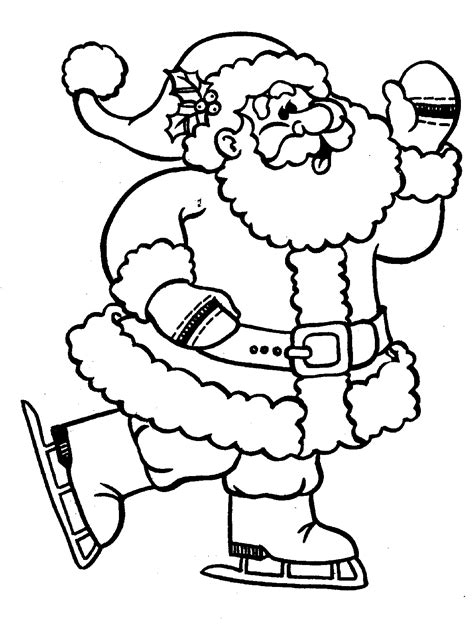 Father Christmas Colouring Pictures