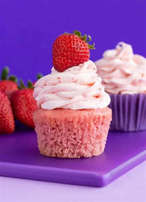 Easy Strawberry Cupcakes Recipe • Love From The Oven