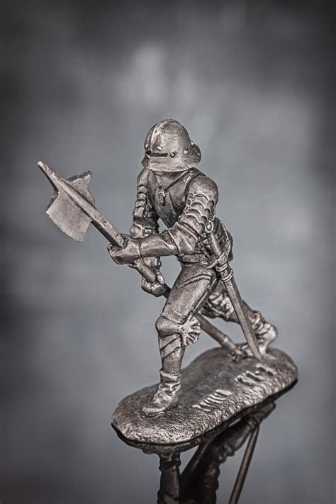 Toy Soldier Knight 54mm Tin Metal Miniature Unpainted Figurine 54mm