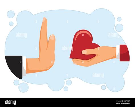 Woman Offers His Heart To A Man With Hope Undivided Love Vector