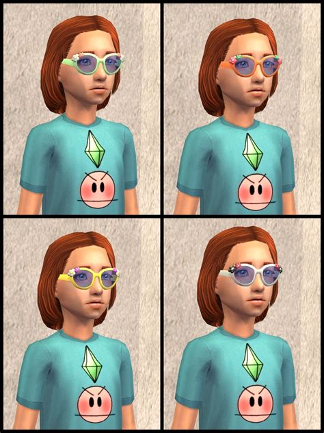 Theninthwavesims The Sims 2 The Sims 4 Or Child Female Glasses For