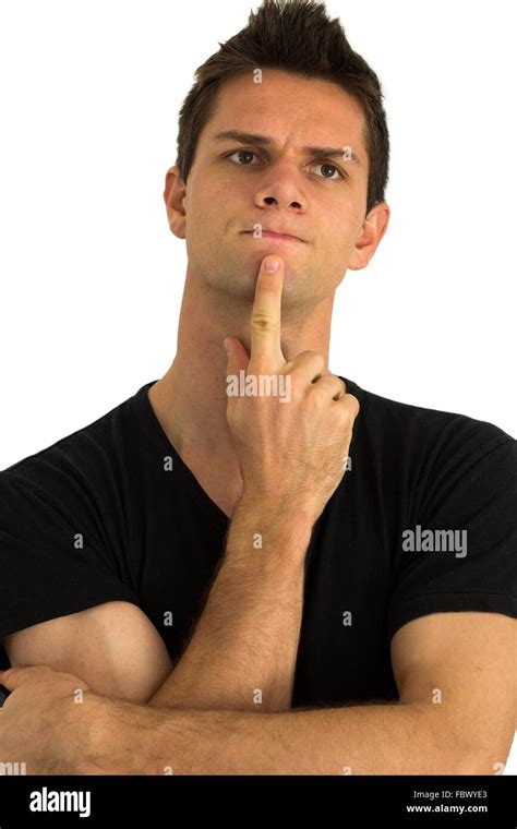 Handsome Man Hand To Face Hi Res Stock Photography And Images Alamy