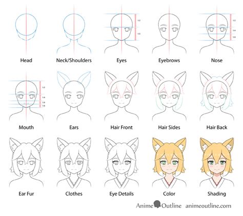 Chibi Fox Drawing How To Draw A Chibi Fox Step By Step Drawing Guide
