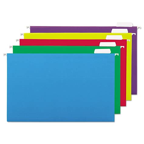 Universal Deluxe Bright Color Hanging File Folders Legal Size 15 Cut