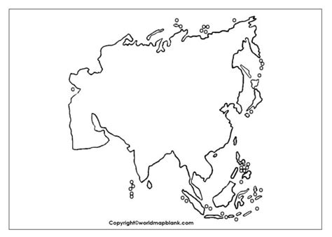 Printable Blank Map Of Asia Map Of Asia Blank Pdf