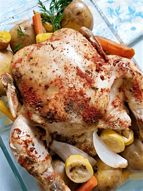 Crock Pot Whole Roasted Chicken With Summer Vegetables Sweet Peas