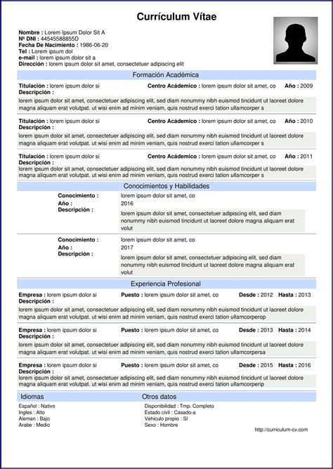 En esta guía verás una lista de plantillas de cv gratis para word que te harán crear una. Curriculum Vitae Hacer Online - Modelo de Curriculum Vitae