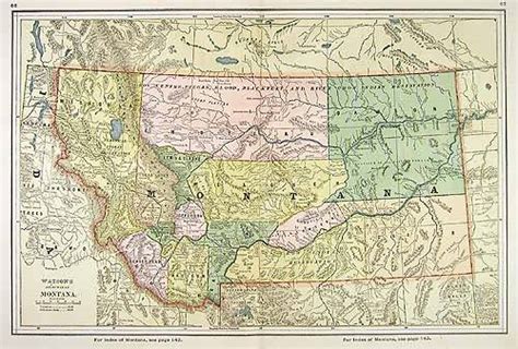 Watsons Atlas Map Of Montana Art Source International