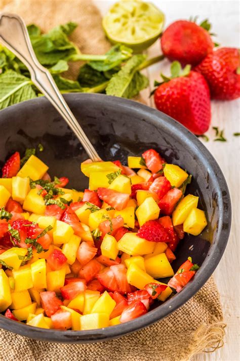 Mango Salsa Recipe With Strawberry And Mint Powered By Mom