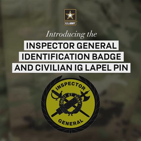 Dvids Video Introduction Of The Inspector General Identification