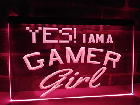 yes i am a gamer girl illuminated led neon game room sign etsy uk