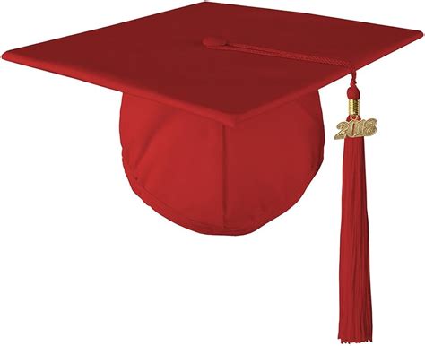 Graduation Matte Mortar Board Cap And Matching 2018 Tassel