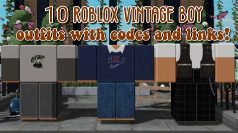 10 Roblox Vintage Boy Outfits With Codes And Links Youtube
