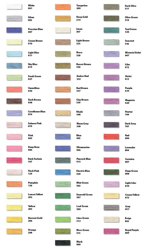Brother Embroidery Thread Color Chart Pdf