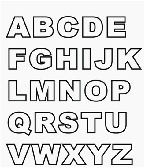 Full Page Printable Letters