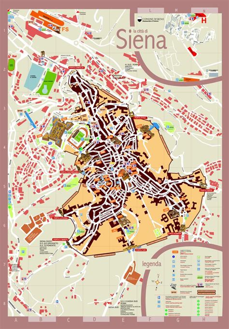 Map Of Siena Tourist Map Map Siena