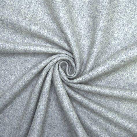 Wool Melton Light Grey Mix Gala Fabrics