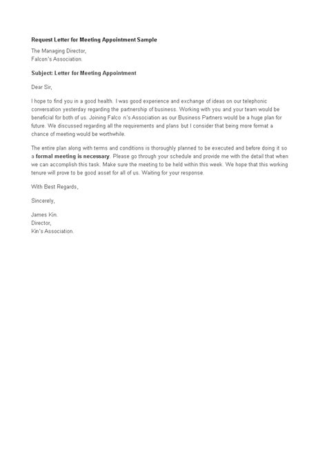 Letter Template Meeting Request Download