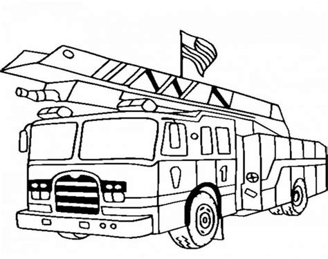Gambar Mewarnai Mobil Firetruck Coloring Page Truck Coloring Pages