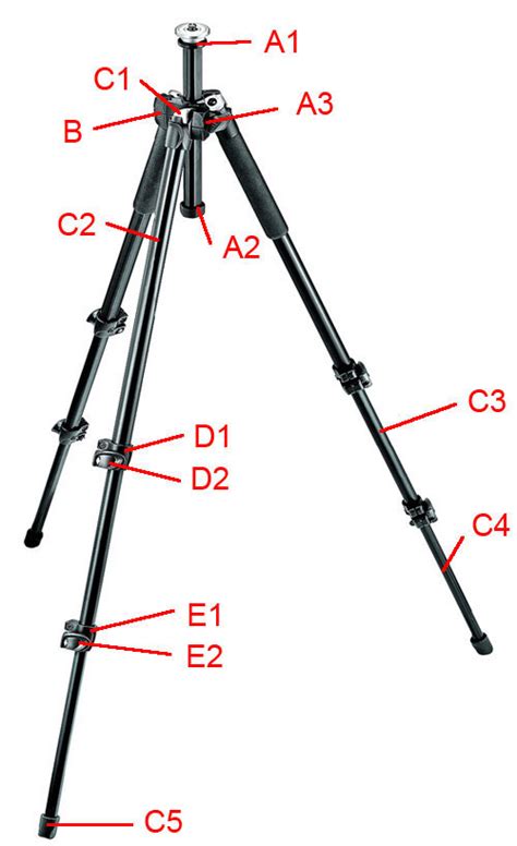 Mt293a3 3 Leg Section Aluminum Tripod