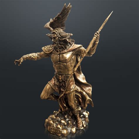 Greek God Of Thunder Zeus Cast Bronze Statue Rare T Touch Of Modern