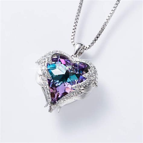 Heart Of Ocean Pendant Necklaces For Women Made With Swarovski Crystals Useful Tools Store