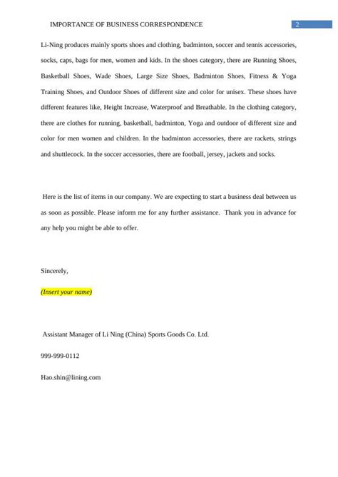 3015lhs Importance Of Business Correspondence Essay