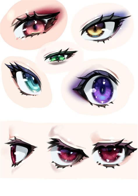 Mikan Chipstar182 Original Absurdres Highres 6 Girls Blue Eyes Eye Focus Eyeshadow