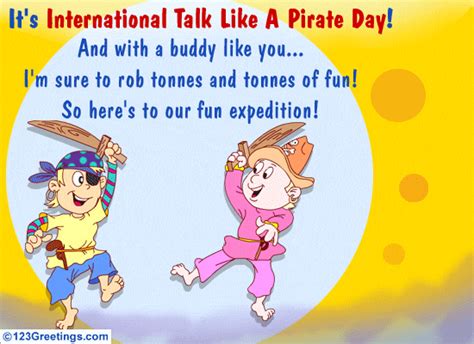 A Pirate Day Free Intl Talk Like A Pirate Day Ecards Greeting Cards