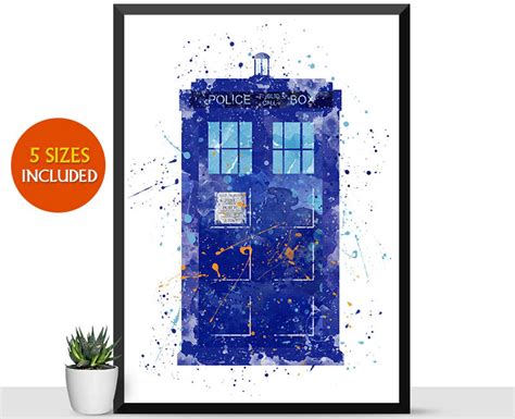 Tardis Print Dr Who Poster Doctor Who Print Tardis Poster Etsy