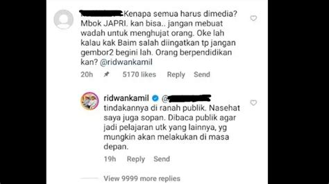 Penjelasan Ridwan Kamil Nasihati Baim Wong Agar Tak Mendaftarkan Merek