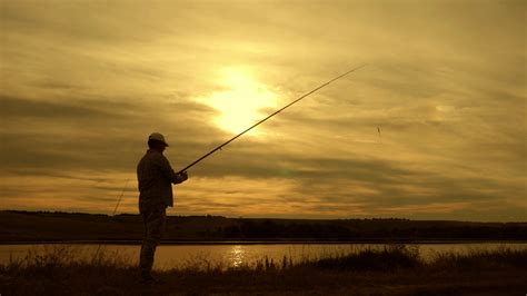 Man Enjoying Fishing At Sunset Stock Footage Sbv 325756516 Storyblocks