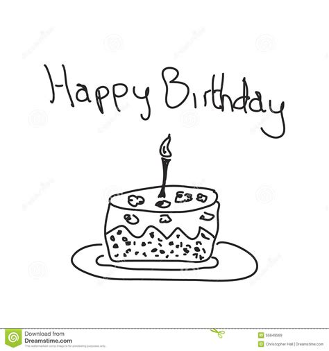 The best selection of royalty free birthday cake line drawing vector art, graphics and stock illustrations. Simple Doodle Of A Birthday Cake Stock Vector - Illustration of illustration, drawn: 55849569