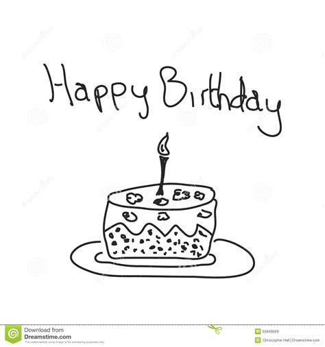 Check spelling or type a new query. Simple Doodle Of A Birthday Cake Stock Illustration ...