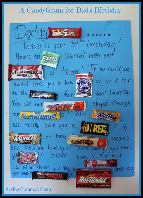 Maybe you would like to learn more about one of these? Saving Common Cents: A CandyGram for Dad's Birthday!