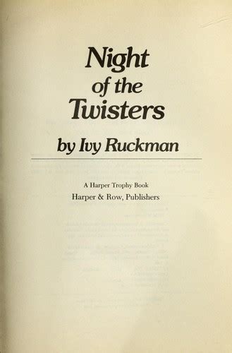 Night Of The Twisters 1986 Edition Open Library