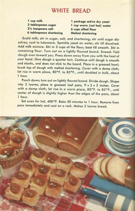 White Bread 1950s Food Retro Recipes Vintage Recipes