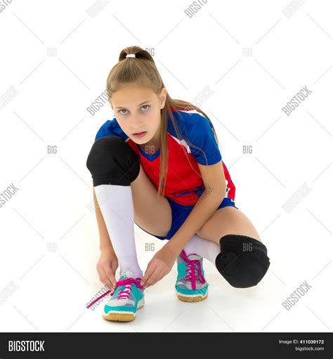 Girl Crouching Down Image And Photo Free Trial Bigstock