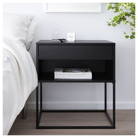 Buy black bedside bedside tables and get the best deals at the lowest prices on ebay! VIKHAMMER Bedside table Black IKEA in 2020 | Black ...