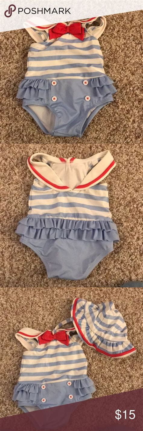 Gymboree Toddler Swimsuit And Hat Toddler Swimsuits Sailor Fashion